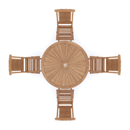 Teak Set 120cm Sunshine Folding Table (4 Folding Chairs) Cushions included.