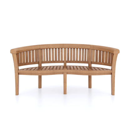 Teak Set 180cm Maximus Round Table with 4 San Francisco Benches