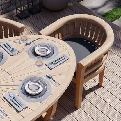 Teak Set 2m Sunshine Table with 2 San Francisco Chairs and 2 Benches