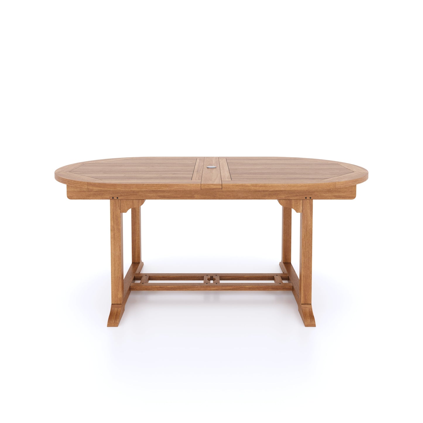 Teak 180cm to 240cm Oval Extending Table with 8 Hampton Chairs