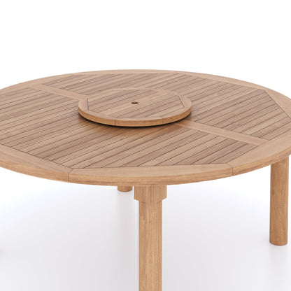 Teak Set 180cm Maximus Round Table with 4 San Francisco Benches